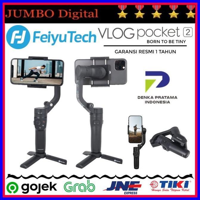 TERLARIS FEIYU VLOG POCKET 2 HANDHELD SMARTPHONE STABILIZER GARANSI RESMI