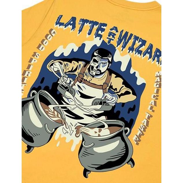 Kaos Pria Jackhammer Latte Art Wizard Tee Yellow Tshirt T-shirt Men