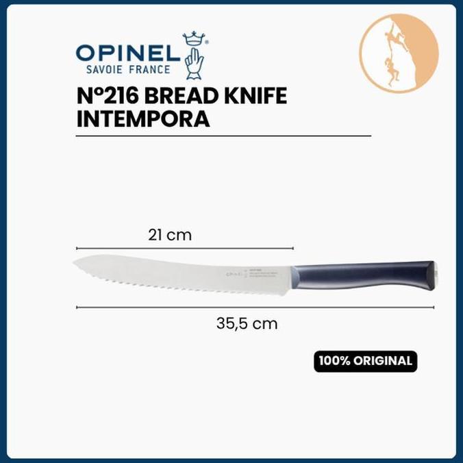 Pisau Dapur/Roti Baquette Import - Opinel No.216 Bread Knife Intempora