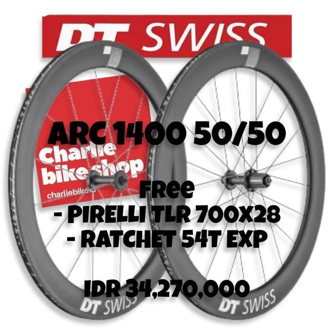 WHEELSET DT SWISS ARC 1400 DICUT 50mm DISC BRAKE CENTERLOCK - CARBON