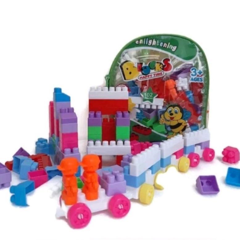 BIG SALE Mainan anak DIY building block robot mobil / mainan blok Lego susun tas lebah