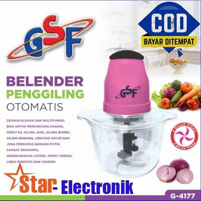 TERLARIS CHOPPER GSF G4177 / GILINGAN DAGING GSF UKURAN 2 LITER
