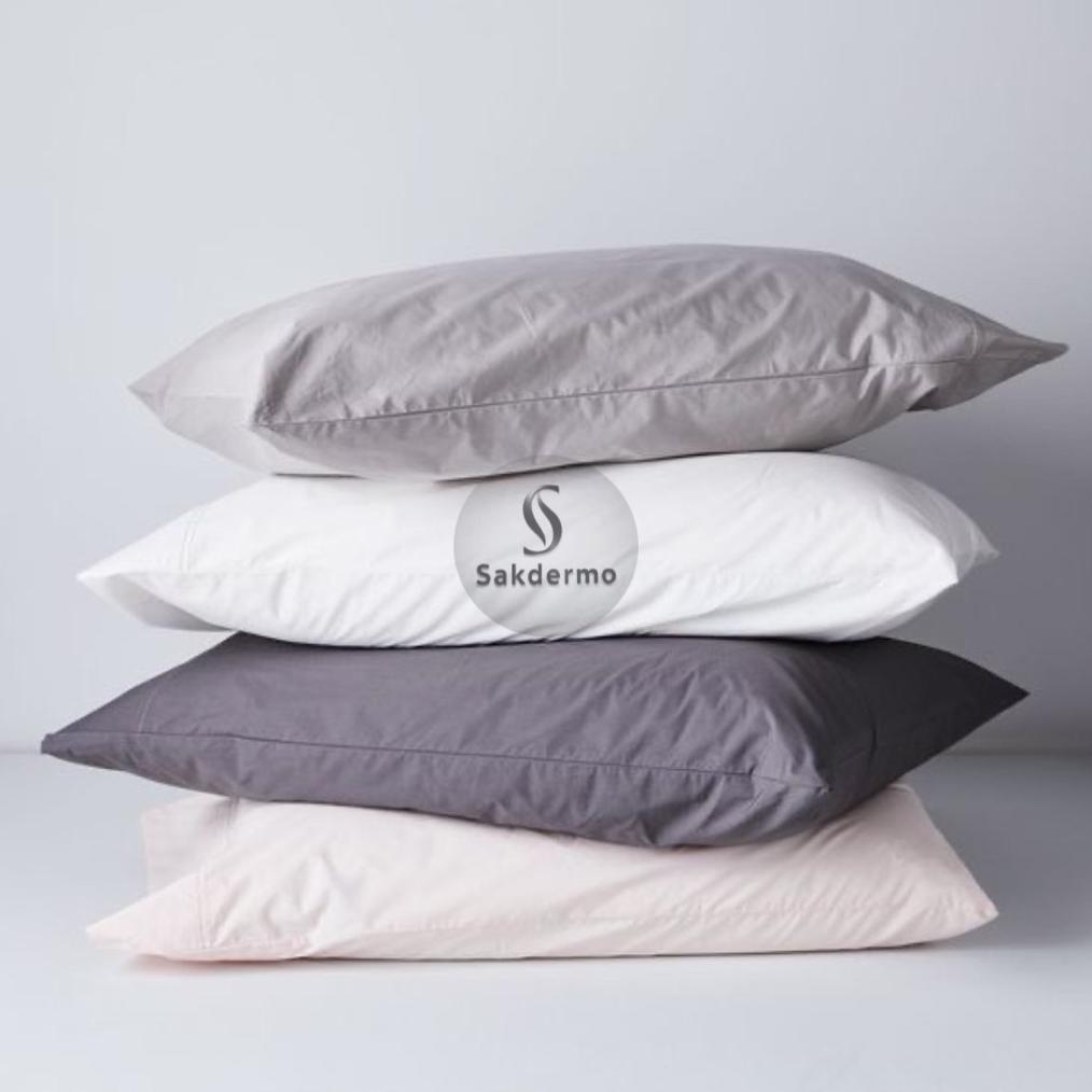 Hot Sale ( Resleting) Sarung Bantal Polos Resleting/ Sarung Bantal Hotel / Sarung Guling Polos /Saru