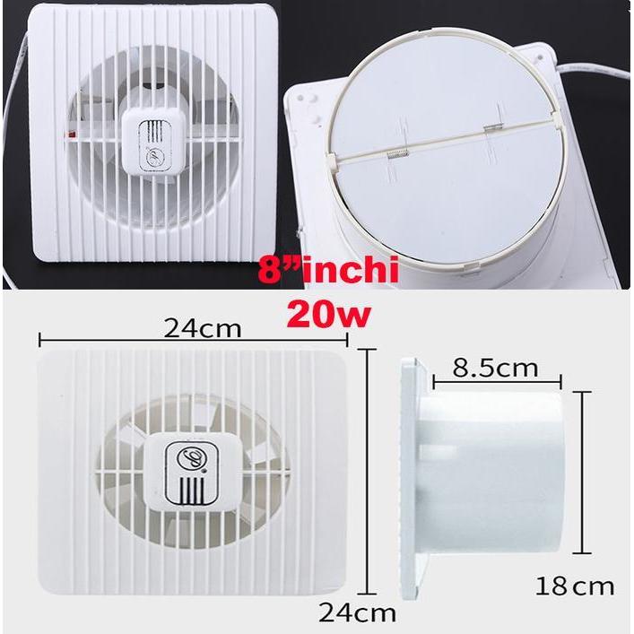 AIR BLOWER EXHAUST FAN MODEL ANGIN KIPAS VENTILASI KAMAR MANDI DAPUR PENGHILANG BAU KNALPOT VOLUME U