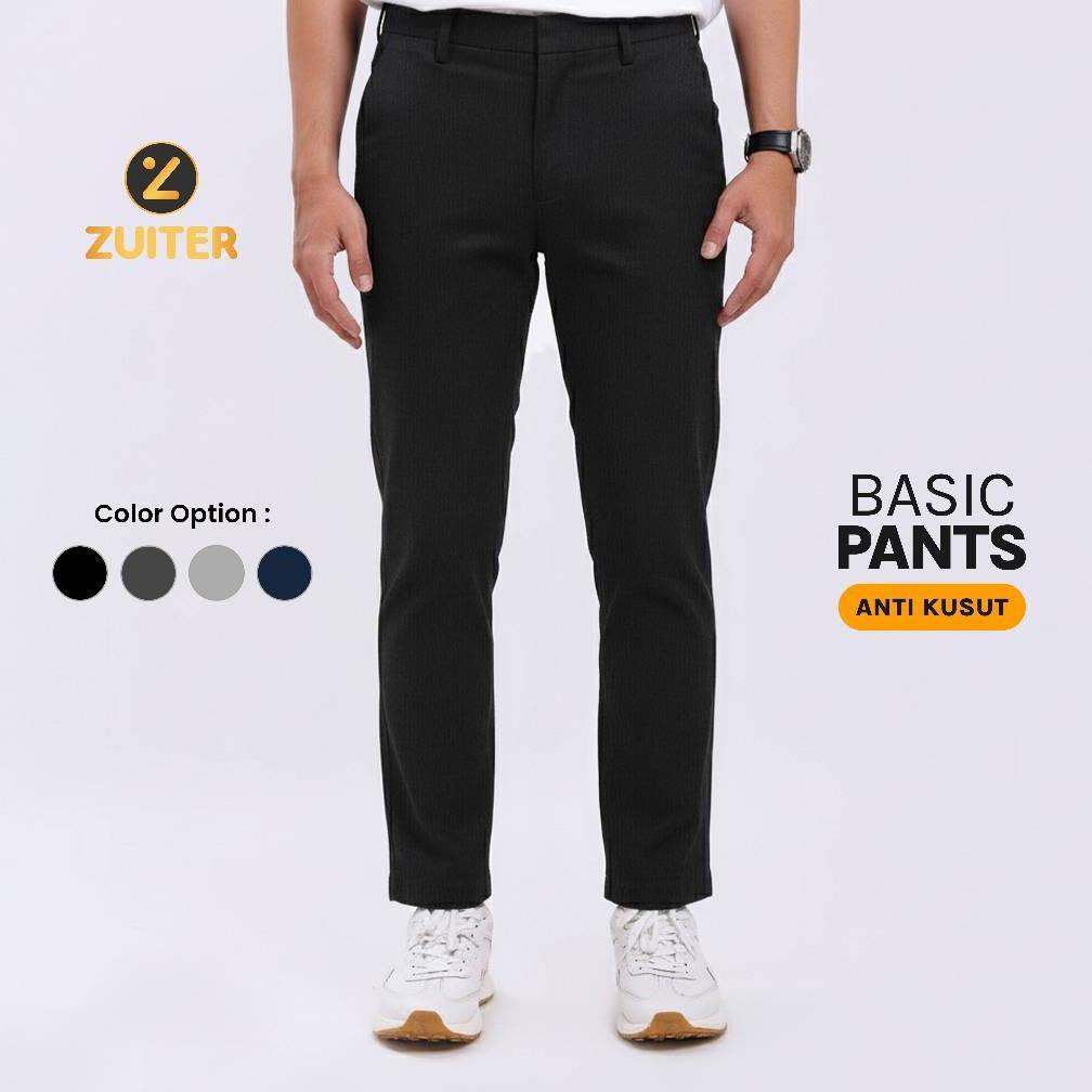 ZUITER - Basic Pants | Celana bahan formal kerja kantor dasar kain pria
