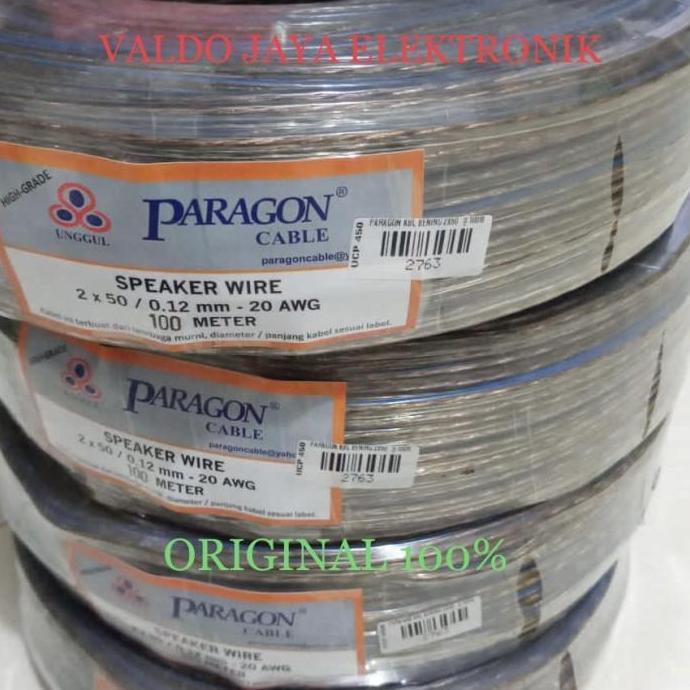 PARAGON Kabel Speaker 100 Meter 2x50 Kabel TOA Kabel Bening AUDIO