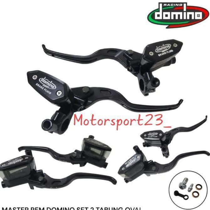 MASTER REM DOMINO RACING ITALY TABUNG OVAL 1 SET KANAN KIRI NMAX PCX Original