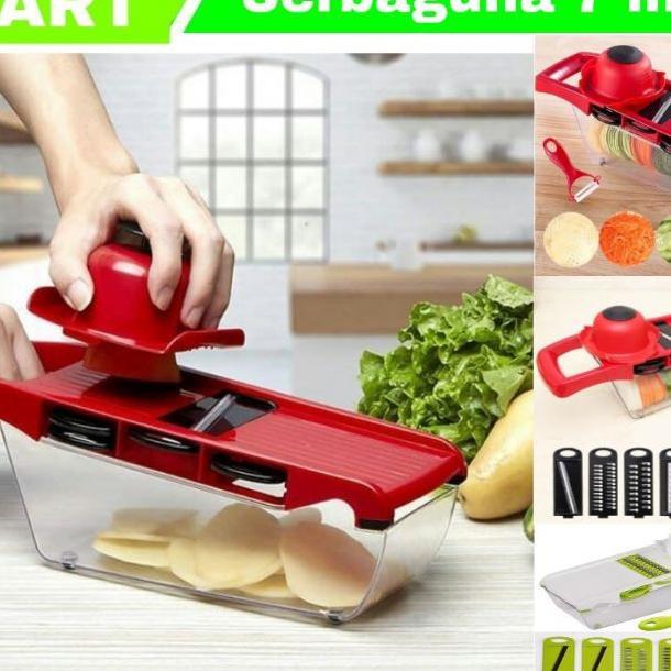 Alat Pemotong Buah Dan Sayur Serbaguna 7 In 1 Alat Pengiris Bawang Merah Kentang Wortel Timun Tipis 