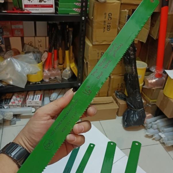 Mata Hacksaw  Toki 16" 400X32X1.8X6T / Mata Gergaji Besi 16" Toki Hack Saw Blade Hss Original