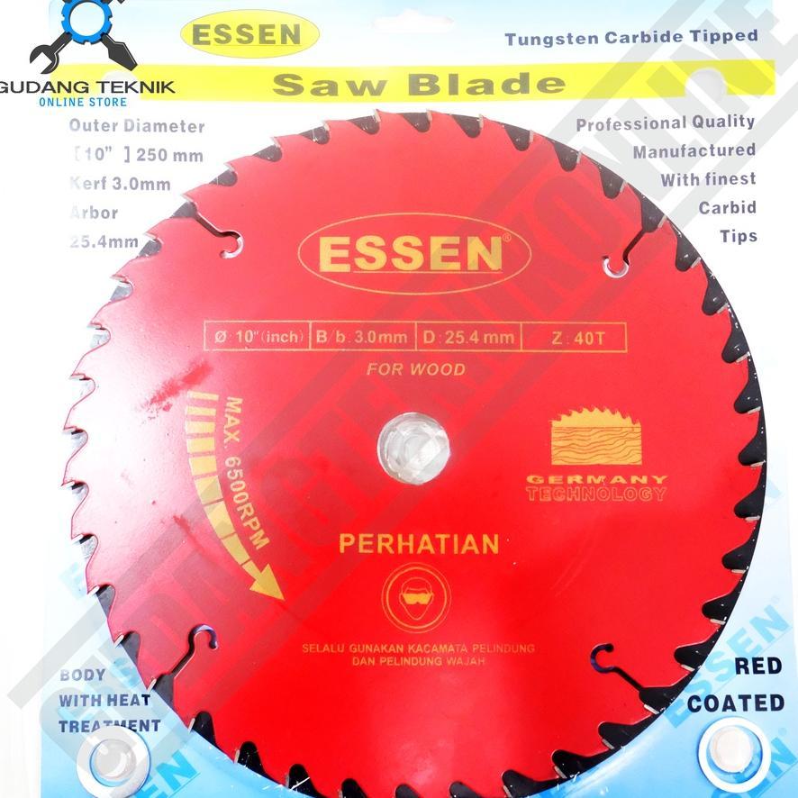 Mata Pisau Kayu Circular Saw Essen 10" 24T 40T 60T - Mata Gergaji Circle 10 Inch 24 40 60T Circular 