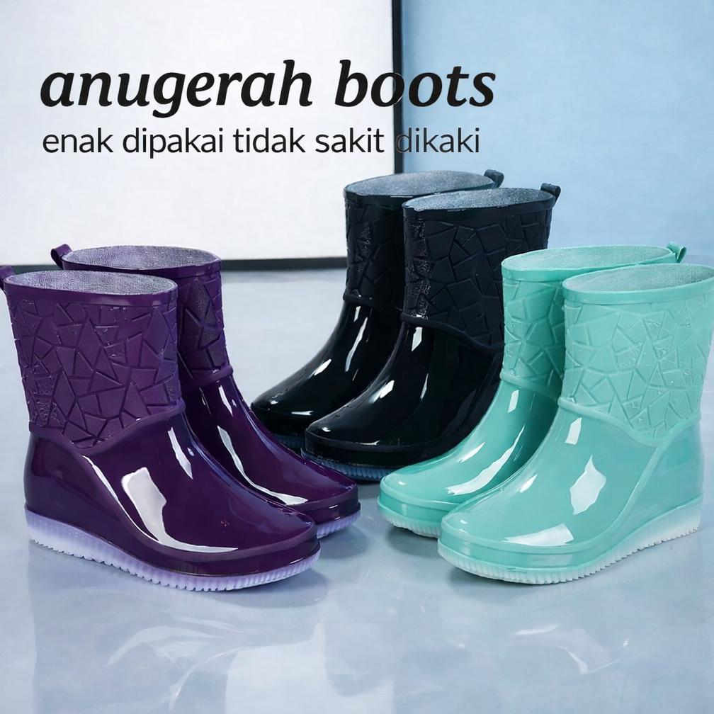 BIG PROMO Sepatu Boots Wanita | Sepatu Karet | Sepatu Boot Pendek | Sepatu Bot Wanita Anti Air