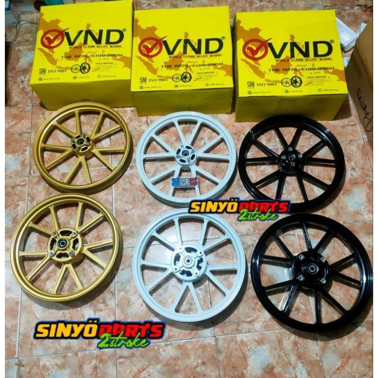 VELG VND N10 MODEL DAYTONA GP POWER PNP NINJA R SS RR 185/250 ORIGINAL HITAM GOLD PUTIH