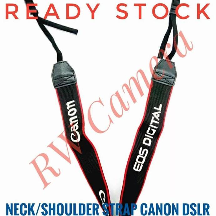 TALI STRAP CANON DSLR OEM ORI BORDIR EOS DIGITAL NECK SHOULDER 60D 80D READY