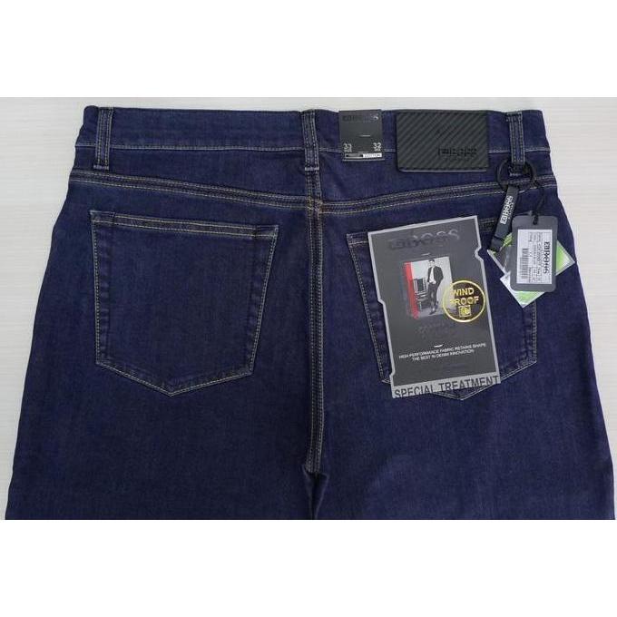Celana Jeans Stretch Standar ZG BOSS Warna Super Blue - Regular Fit