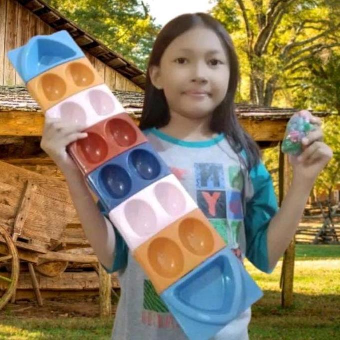 MAINAN CONGKLAK SUSUN PELANGI FREE BIJI CONGKLAK DAKON CONGKLAK