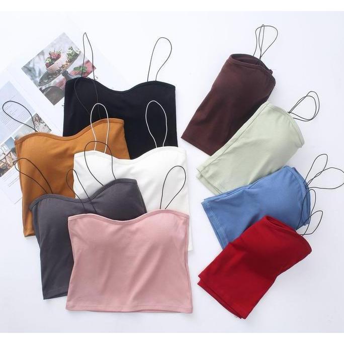 Missoofficial.id BR361 Baju Tanktop Bra With Cup Bh Singlet Wanita Atasan Wanita Cewek Casual Rompi 