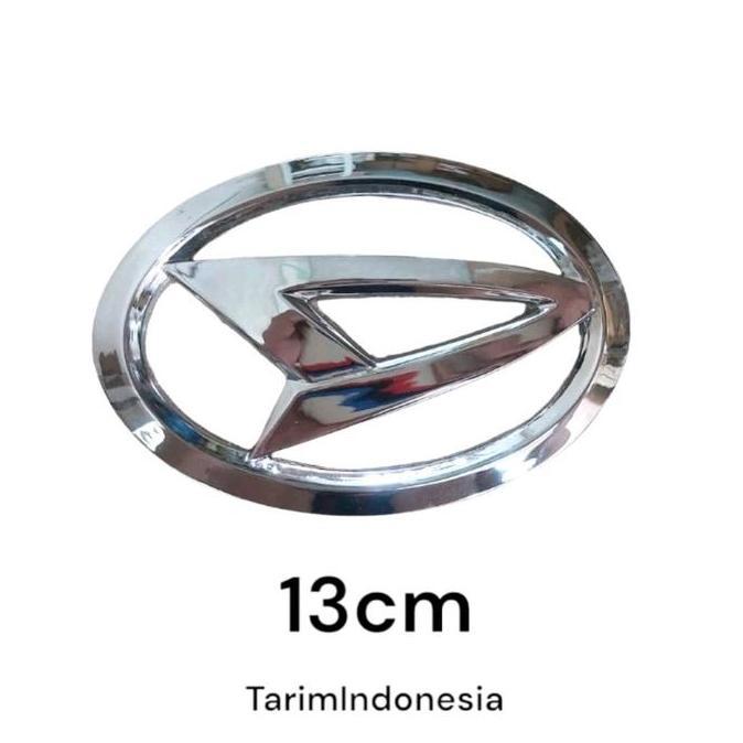 EMBLEM LOGO MOBIL DAIHATSU CHROME 13CM XENIA 2012 2022 BELAKANG CAR HEMAT