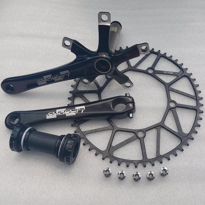 Original Litepro Crankset single 56T BB HT2 Litepro Emboss include BB