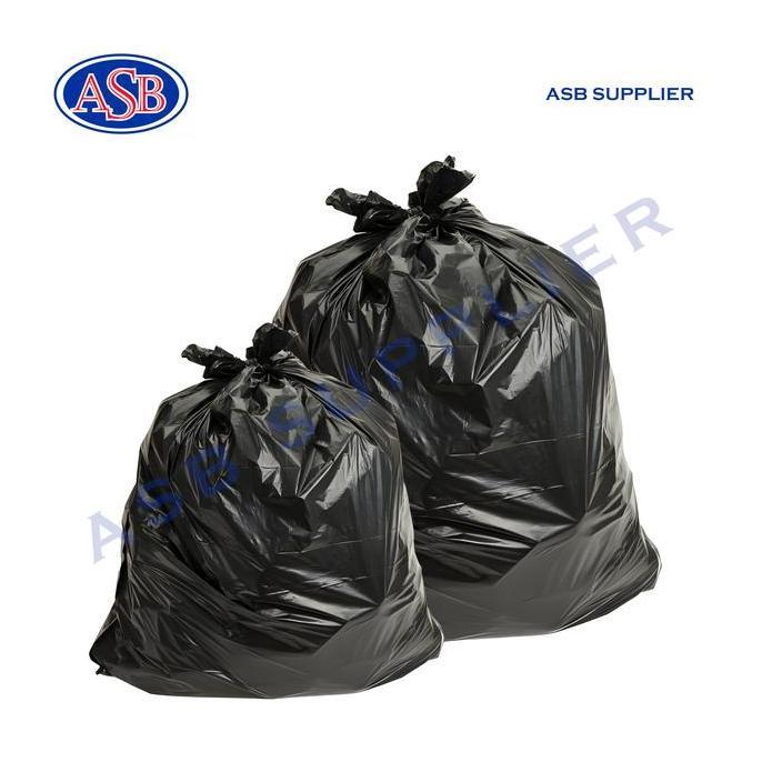 Qingjie- Kantong Plastik Sampah Hitam Kiloan Tebal Hdpe Kuda (900 Gram)