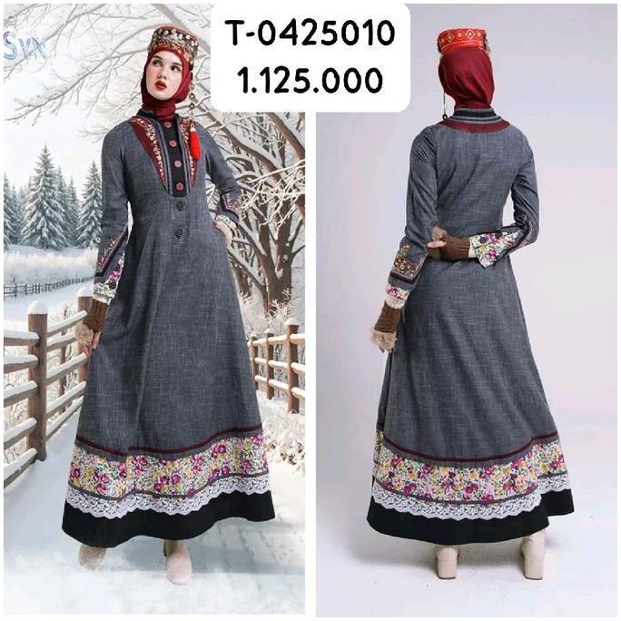 TUNEECA Gamis Aurora Olsson T-0425010 Bordir Katun