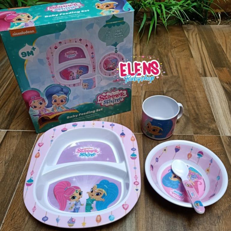 Ready stok Onyx feeding set shine & shimmer set peralatan makan anak