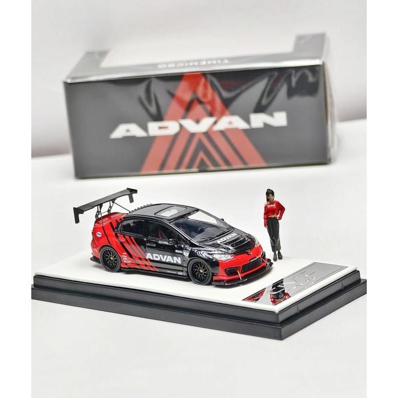 Time Micro Honda Civic FD2 Mugen Type RR ADVAN Race Edition Umbrella Girl FIGURE Edition