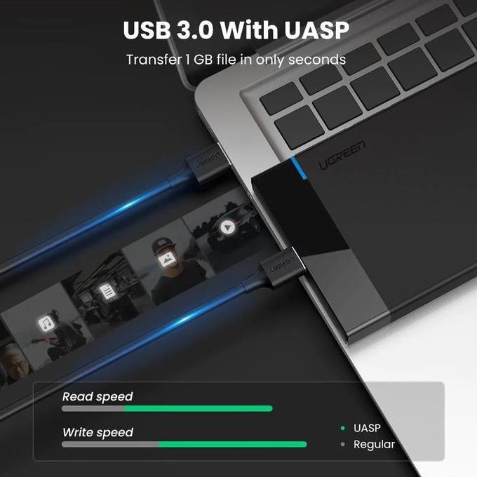 Casing Hardisk Eksternal Case 2.5" USB 3.0 UGREEN Enclosure HDD 6TB