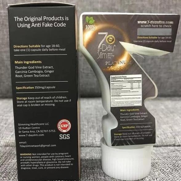 Kerenabis- 7 Days Slim / 7Days Slim Platinum / 7 Day Seven Day Slim