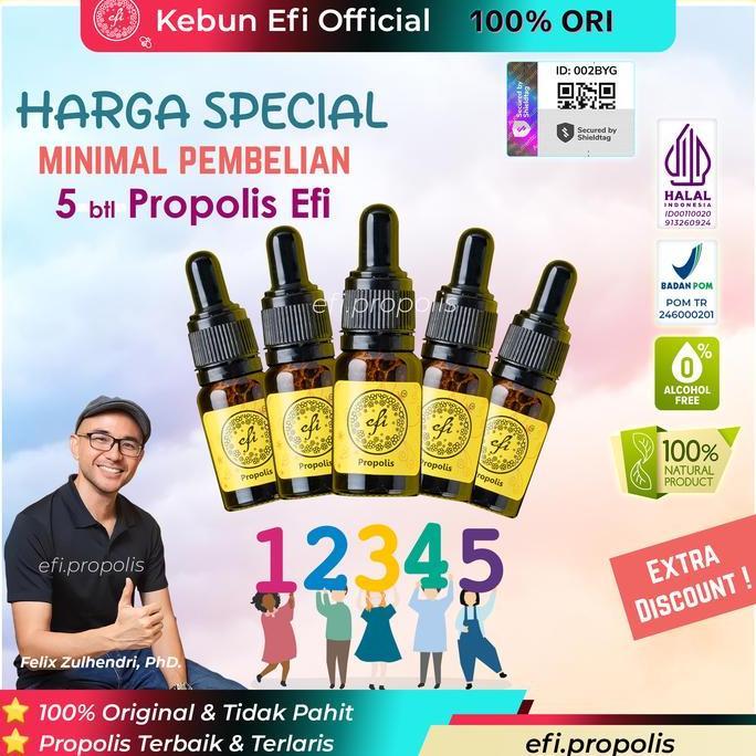 Propolis Efi By Kebun Efi 100% Original Propolis Non Alkohol Terbaru 