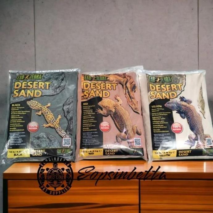 Aneka Pasir Exoterra Red / Yellow / Black Desert Sand 4.5 kg Pasir Alas Kandang Hamster Bearded Drag