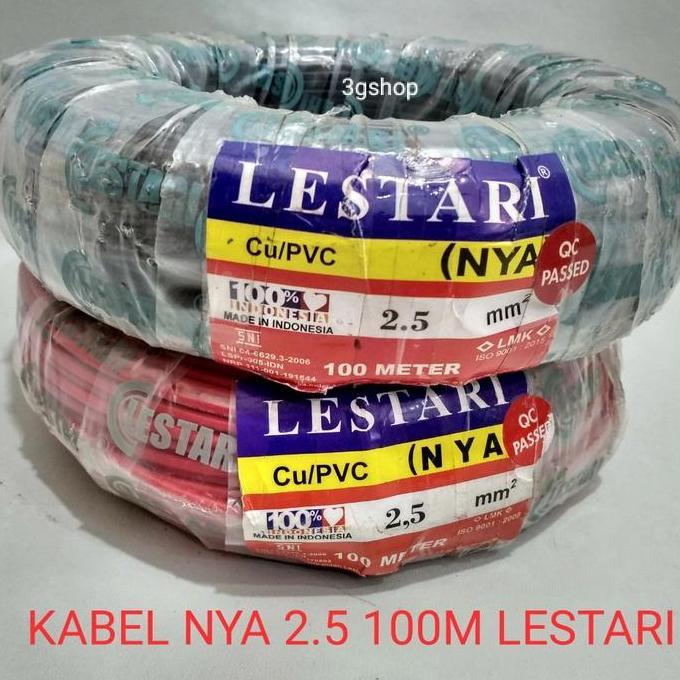 KABEL NYA 2.5 100M MERAH, HITAM, KUNING, BIRU LESTARI