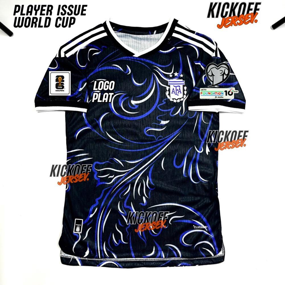 (PLAYER ISSUE) JERSEY ARGENTINA AWAY WORLD CUP 2026 2027 PI FULL PATCH PIALA DUNIA 2026 2027