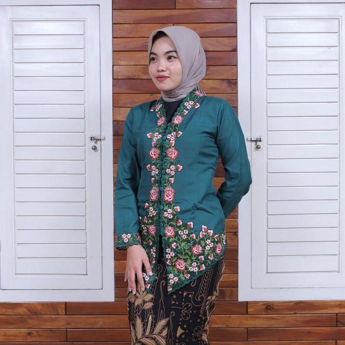 NEW PADUSI KEBAYA ENCIM BORDIR WARNA TANGAN PANJANG KATUN MIKRO PREMIUM NUANSA MODERN CANTIK DRESS B