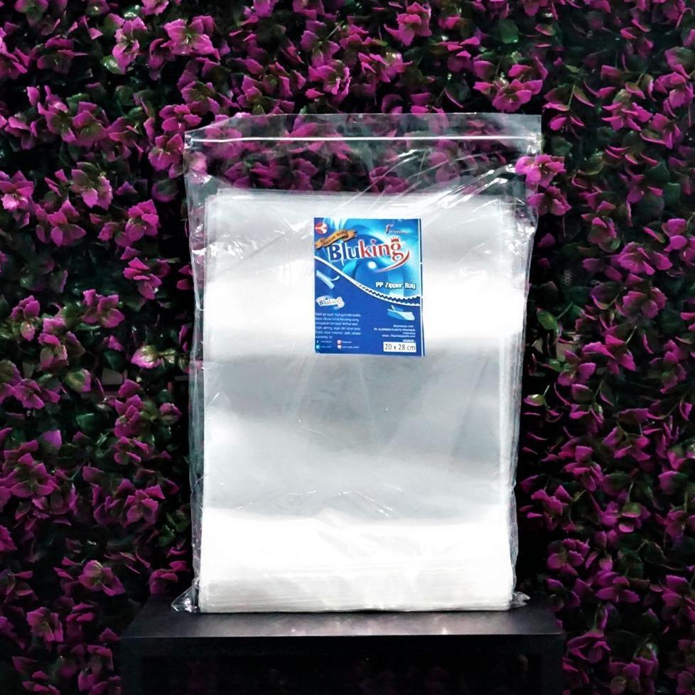 (Bekasi) Plastik Klip Pp - Plastik Zipper Ziplock - Isi 100 - 20 X 28 Cm