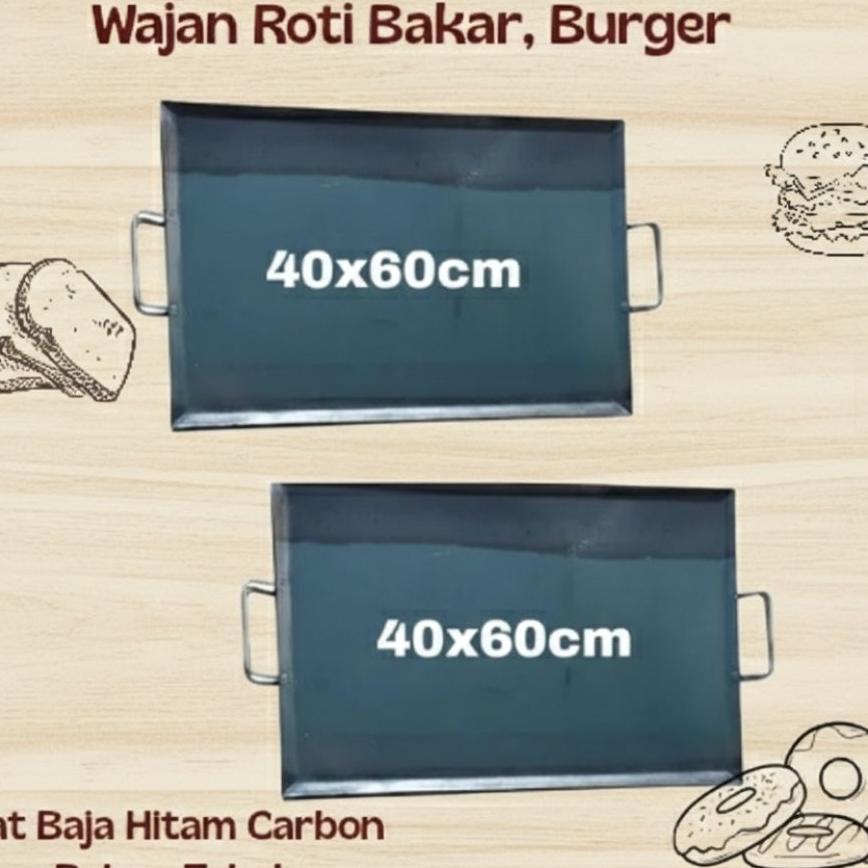 Wajan Roti Bakar / Wajan Kebab / Wajan Baja / Wajan Burger Ukuran 40X60 Termurah Dan Terlaris