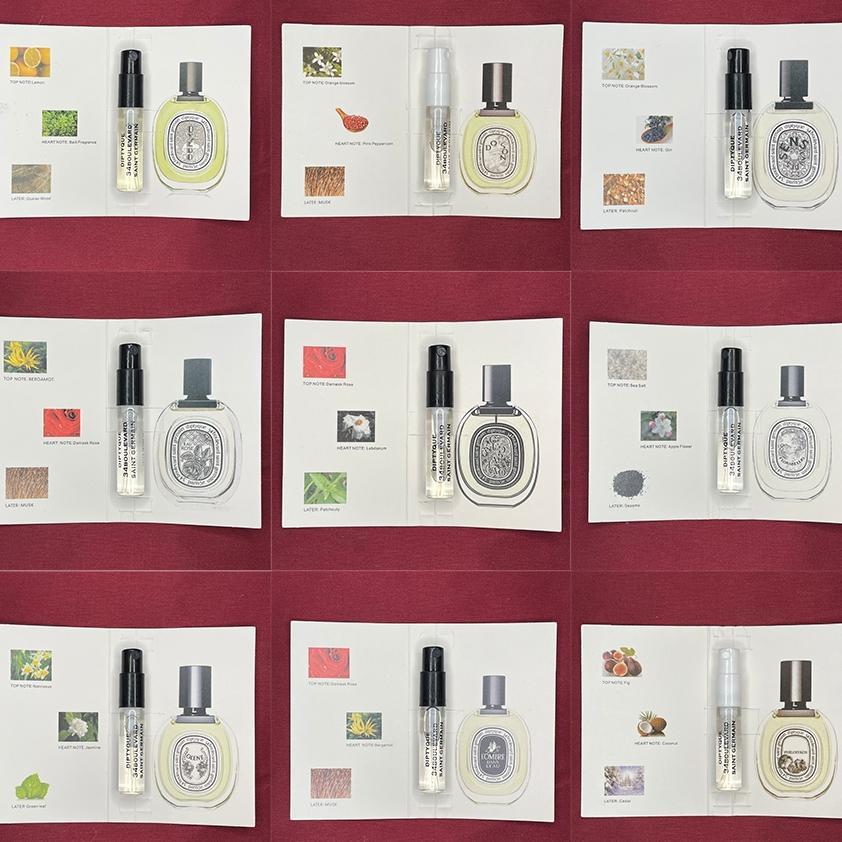Diptyque 2Ml Tester Parfum/Wewangian Parfum Botol/Sampel Parfum/Vial Parfum Original/Seri Parfum