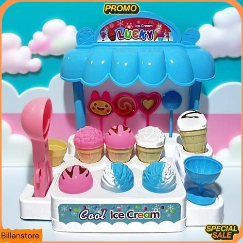 Cod Mainan Anak Sweet Ice Cream / Mainan Es Krim Bunyi Dan Nyala / Mainan Kitchen Set Shop Ice Teruj
