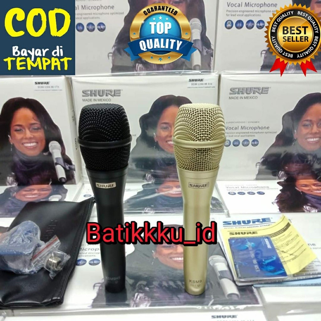 Mic Kabel Shure Ksm 9 Ksm9 Semi Original Free Holder Mic