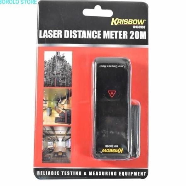 KRISBOW METERAN LASER DITAL 20 METER