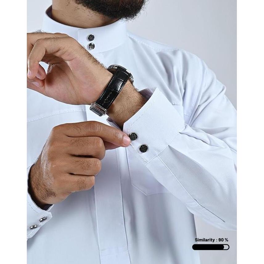 Uhud Basic - Jubah Wise Jubbah Gamis Pria Remaja dan Dewasa Ziper dan Kancing Snap