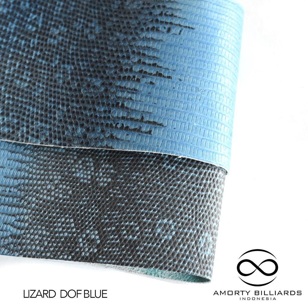 Genuine Lizard Leather Dof Blue billiard