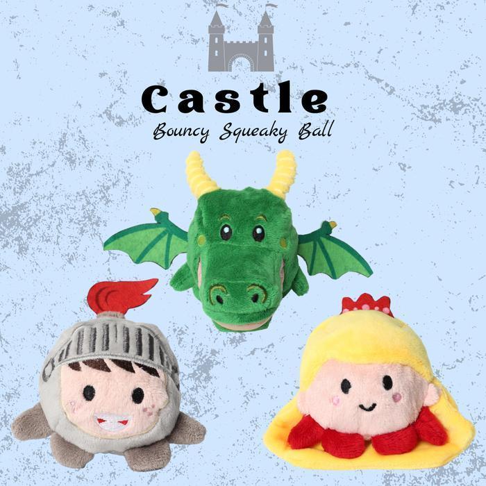 Bouncy Dog Toy (Castle Edition) - Squeaky