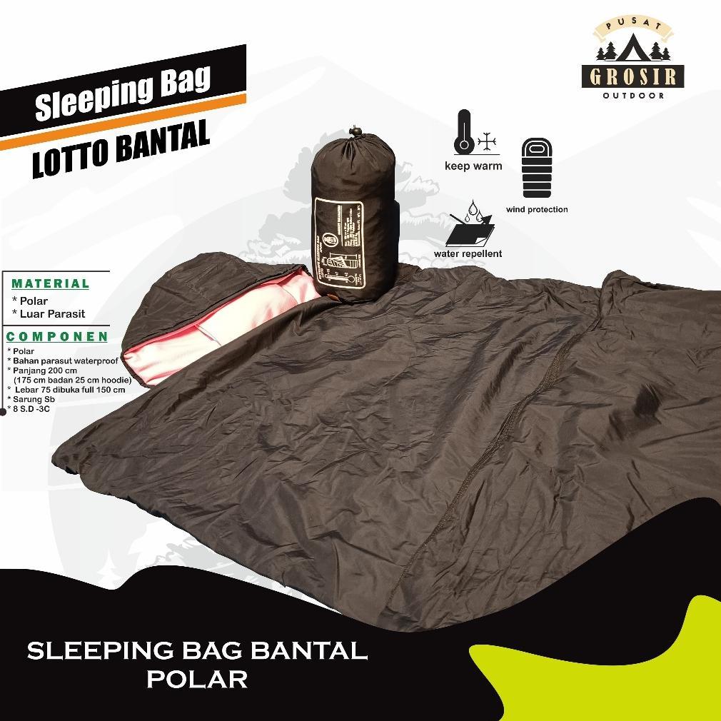 Sleeping bag bantal lotto - sleeping bag ultralight - sleeping bag anak - selimut camping