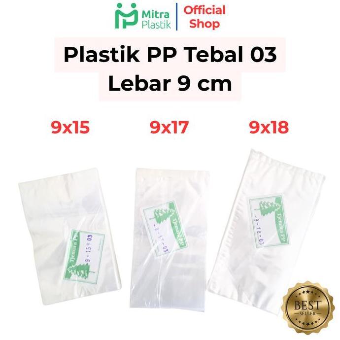Akukamu- Plastik Pp Lebar 9 Tebal 03 9X15 9X17 9X18 Kantong Bening Transparan