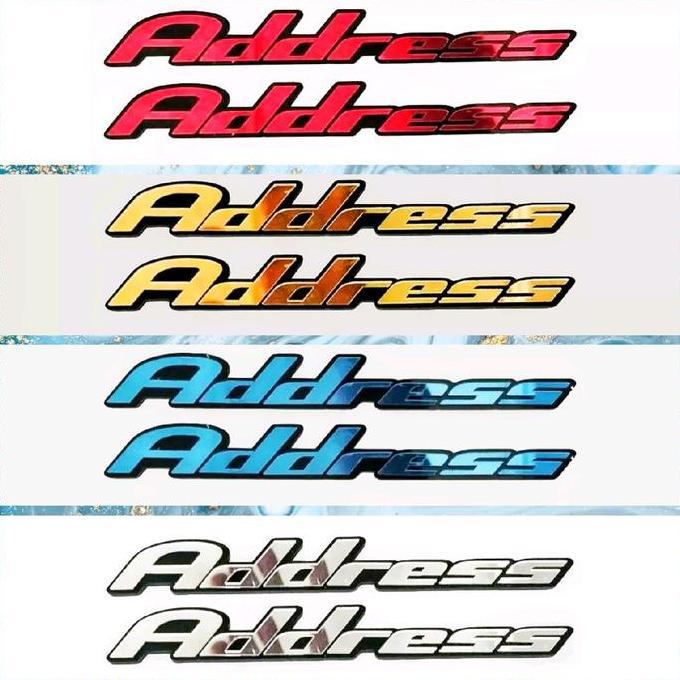 2PCS EMBLEM AKRILIK ADDRESS/LOGO ADDRESS TIMBUL SEPASANG TERMURAH