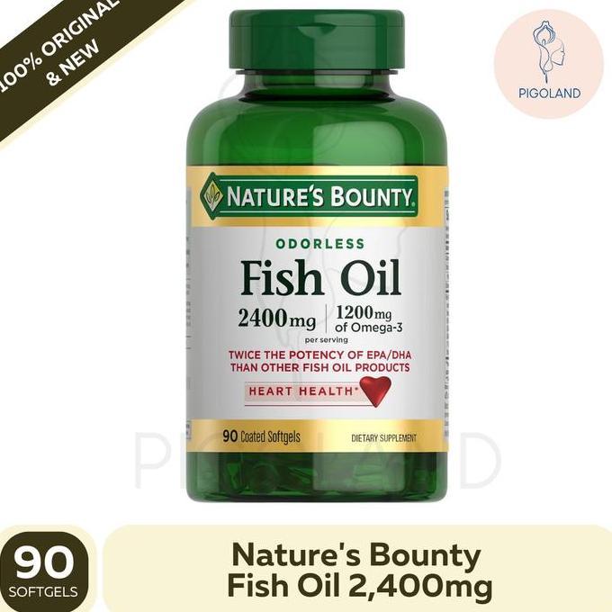 Nature'S Bounty Odorless Fish Oil 2400Mg 2400 Mg Minyak Ikan Omega Terbaru 