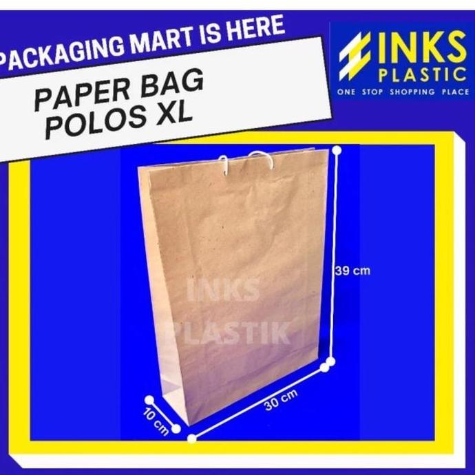 Akukamu- Paper Bag Polos Xl Paper Bag Handel Tebal