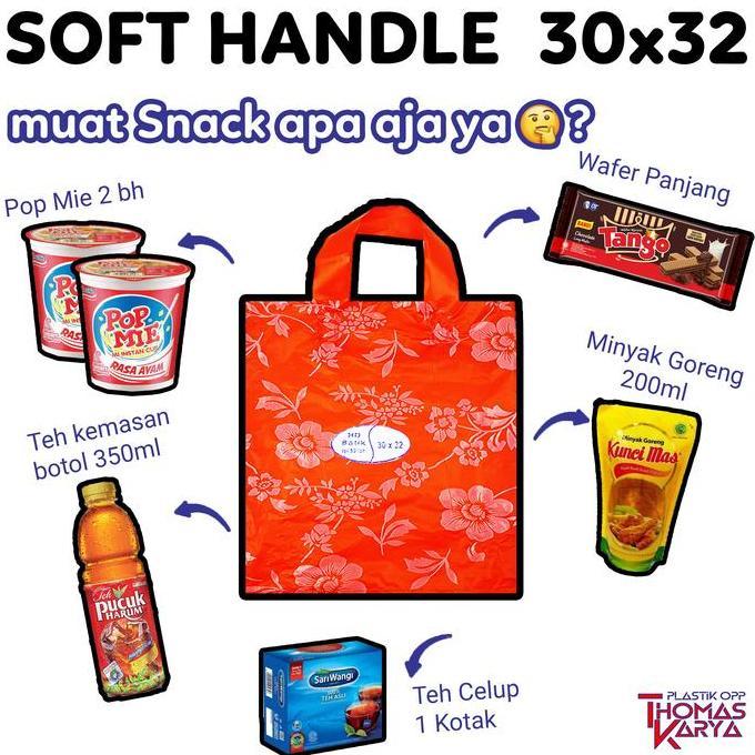 Akukamu- 30X32 Cm Kantong Hidangan (Bunga) | Tas Plastik Hajatan Syukuran Hd