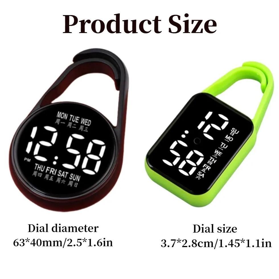 Led Electronic Hanging Watch Portable Waterproof Pocket Watch Pocket Style Digital Display Luminous 