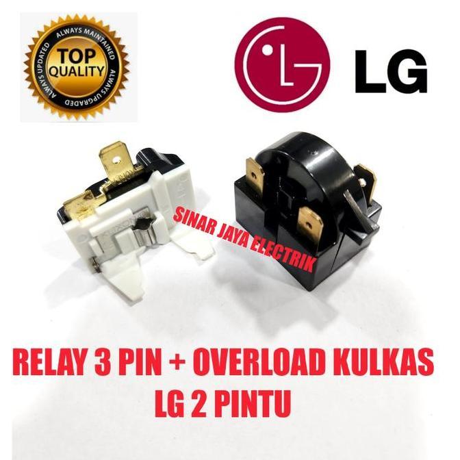 Relay 3 Pin + Ptc Overload Kulkas Lg 2 Pintu Restock